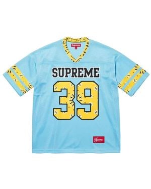 Supreme Maillot De Football Style Bandana - Blue