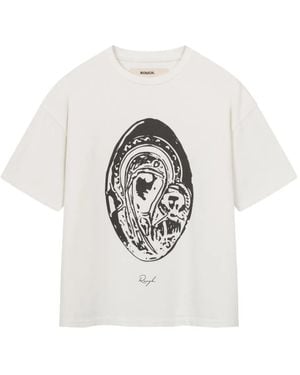 ROUGH T-Shirt Im Oversized-Look - Weiß