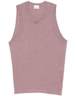 Isabel Marant Striped Sleeveless T-Shirt - Pink