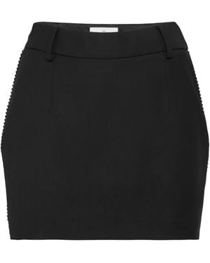 Philipp Plein Wool Strass Mini Skirt - Black