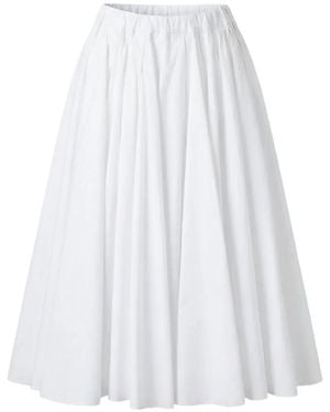 N°21 Pleated A-Line Skirt - White