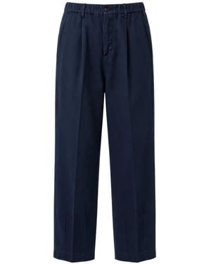 Bonheur Pleated Elasticated-Waist Pants - Blue