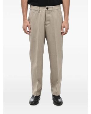 AllSaints Anaco Pinstriped Trousers - Natural