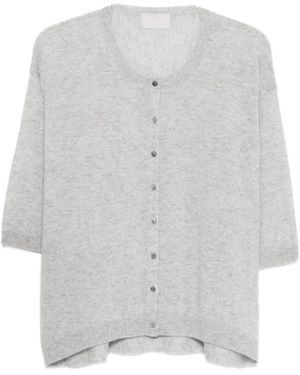 Hemisphere Buttoned Cardigan - White