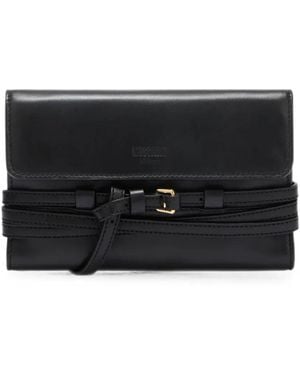 Moschino Mini Schultertasche Mit Schnalle - Schwarz