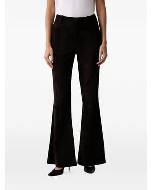 Gestuz Gzsiela Suede Flared Trousers - Black