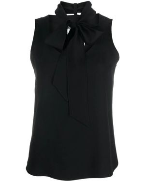 Moschino Bow-Detail Sleeveless Blouse - Black