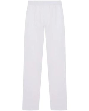 Fedeli Elasticated-Waistband Trousers - White