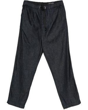 White Sand Buckle-Fastening Trousers - Black