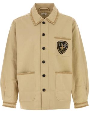 Bode Giacca-Camicia Con Ricamo - Neutro