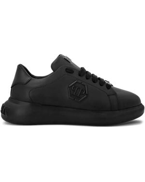 Philipp Plein Hexagon Low-Top Trainers - Black