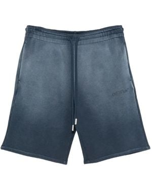 Off-White c/o Virgil Abloh Drawstring Ombre-Effect Shorts - Blue