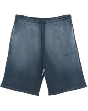 Off-White c/o Virgil Abloh Drawstring Ombre-Effect Shorts - Blue