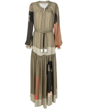 Amir Slama Graphic-Print Maxi Dress - Green