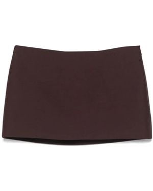 KHAITE Jett Mini Skirt - Brown