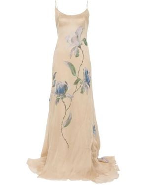 Ermanno Scervino Floral-print Maxi Dress - White