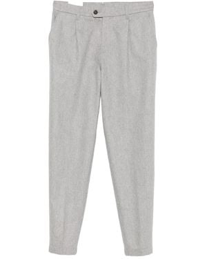 Eleventy Pleated-Front Trousers - Grey