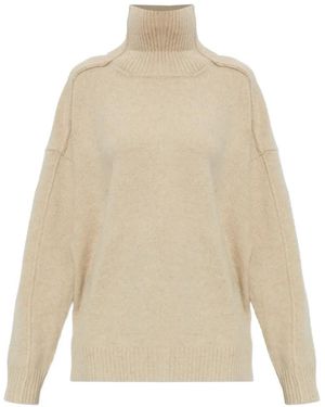 Rethinkit Studios Chamonix Logo-Patch Turtleneck Jumper - Natural