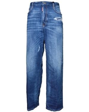 DSquared² Vaqueros Con Efecto Envejecido - Azul