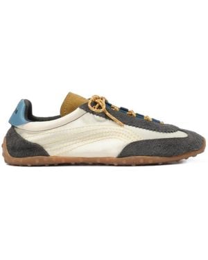 Bimba Y Lola Cream Suede And Fabric 13 22 Trainers - Natural