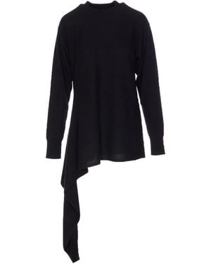 Uma Wang Bow Long-Sleeved Top - Blue