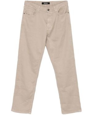 ZEGNA Pantalon À Taille Ceinturée - Natural