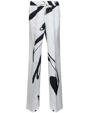 Kiton Pantalones Con Estampado Gráfico - Blanco
