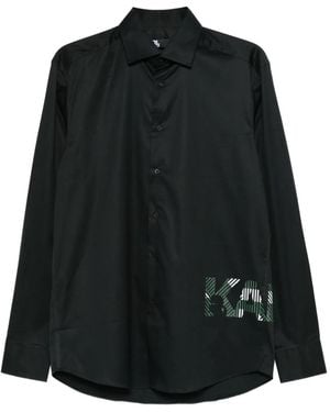 KARL LAGERFELD Logo-Print Shirt - Black