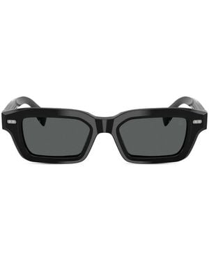 Brunello Cucinelli Rectangle-Frame Sunglasses - Black