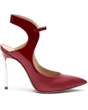Casadei Ankle Strap Stiletto Heel Court Shoes - Red