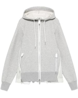 Sacai Cotton Zipped Hoodie - White