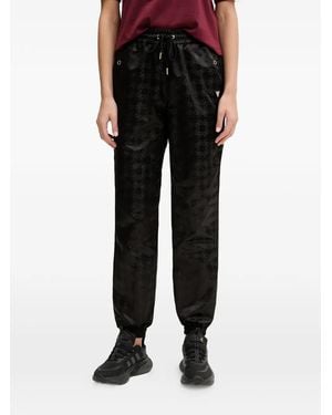 Guess Aop Drawstring Monogram Pants - Black