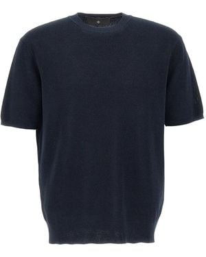 FILIPPO DE LAURENTIIS Camiseta con cuello redondo - Azul