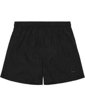 ARMANI EXCHANGE Logo-Patch Swim Shorts - Black