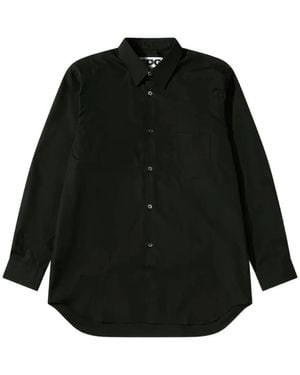 Comme des Garçons Logo-Print Cotton Shirt - Black