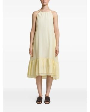 Peserico Ruffled Midi Dress - Metallic