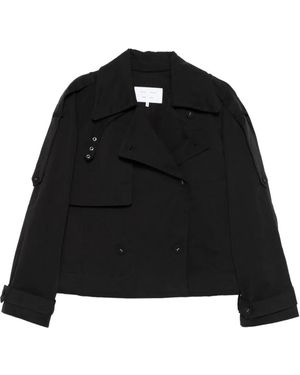 Proenza Schouler ダブルトレンチコート - ブラック