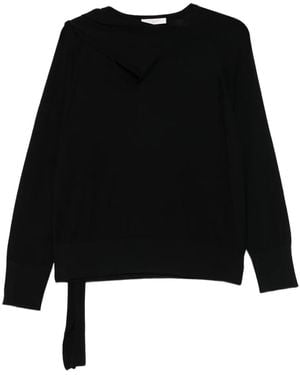 Incotex Jersey con cuello asimétrico - Negro