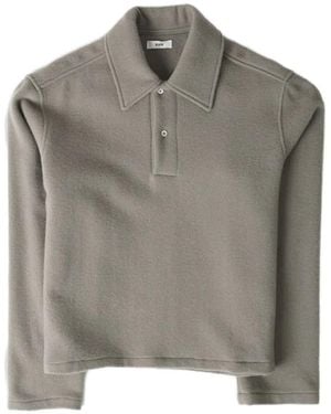 Rier Fog Fleece Polo Shirt - Grey