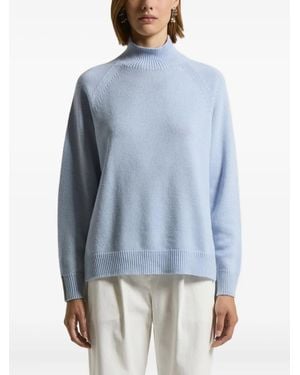 Peserico High-Neck Raglan-Sleeve Jumper - Blue