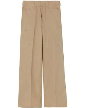 RE/DONE Wide Leg Low-Rise Trousers - Natural