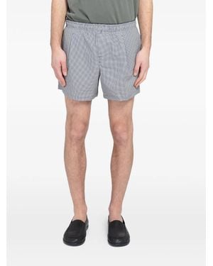 Our Legacy Seersucker Gingham Shorts - Blue