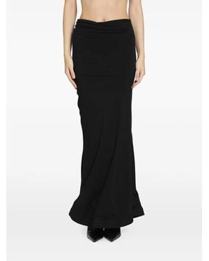 Junya Watanabe Ruched-Waist Maxi Skirt - Black