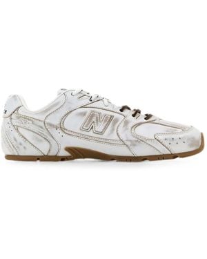 Miu Miu X New Balance Leather Trainers - White
