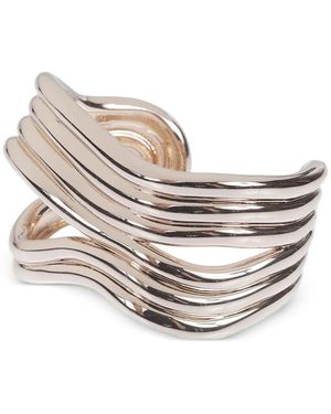 Max Mara Bracelet Torque Wavy - White