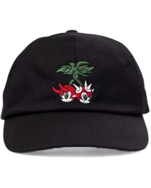 KAMIYA Casquette Ca4La Bakeneko À Cerises Brodées - Black