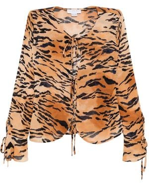Never Fully Dressed Animal Cail Top - Orange