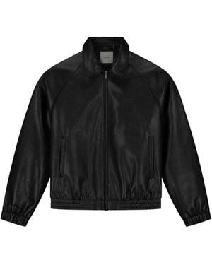 Arte' Zip-Up Bomber Jacket - Black