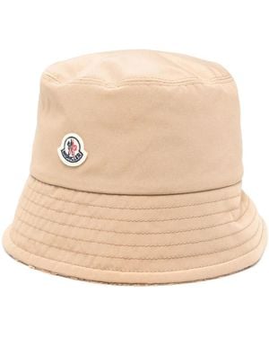 Moncler Reversible Interlock Twill Bucket Hat - Natural