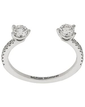 Delfina Delettrez Pave Ring Van Diamant En 18Kt Wit Goud Met Stippen